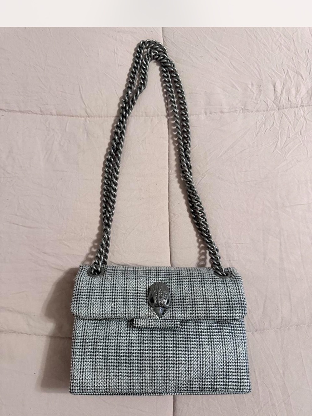 Kurt Geiger Elegant Gray Chain Shoulder Bag - Women's Crossbody